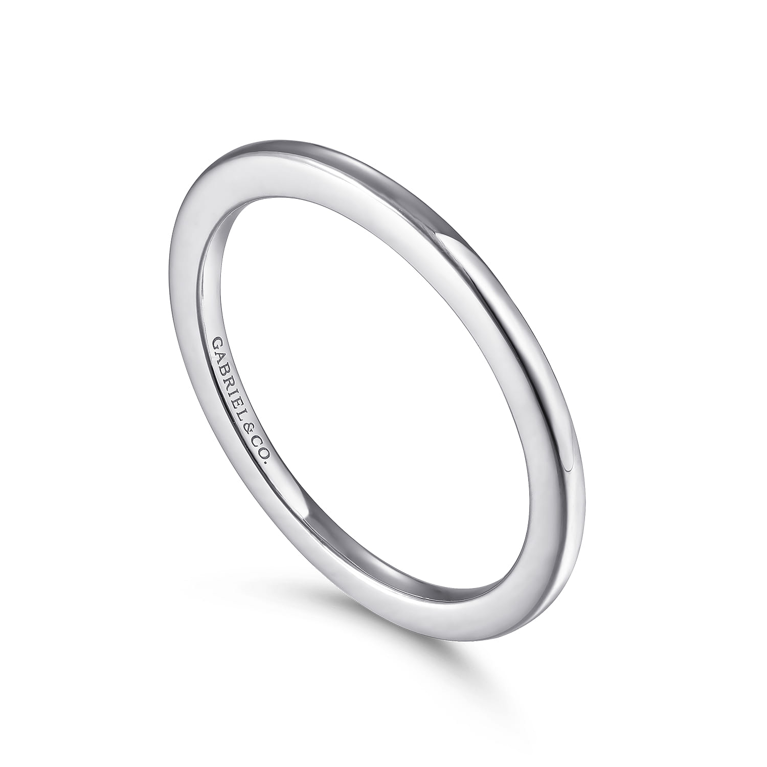14K White Gold Matching Wedding Band - Shot 3