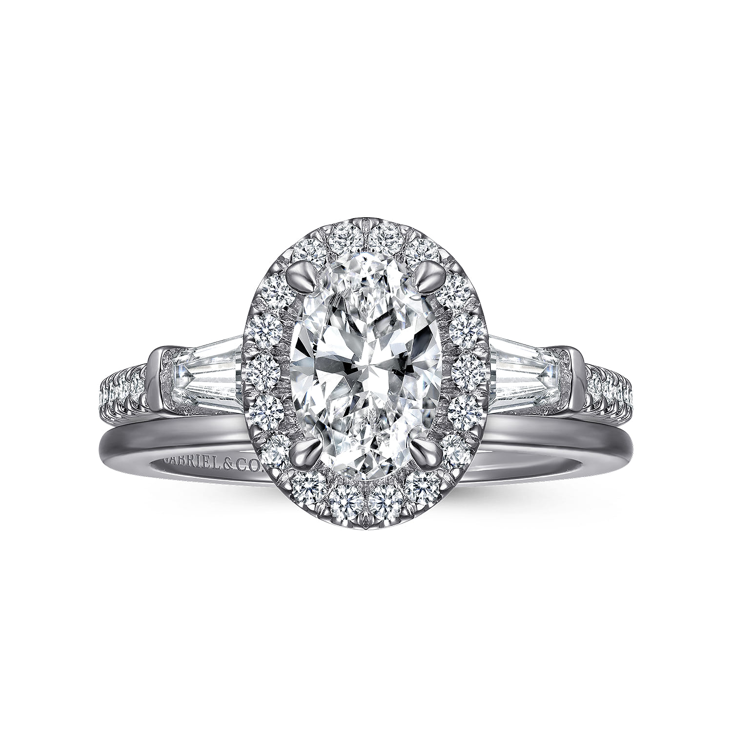 14K White Gold Matching Wedding Band - Shot 4