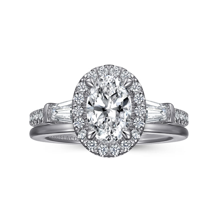 14K White Gold Matching Wedding Band - Shot 4