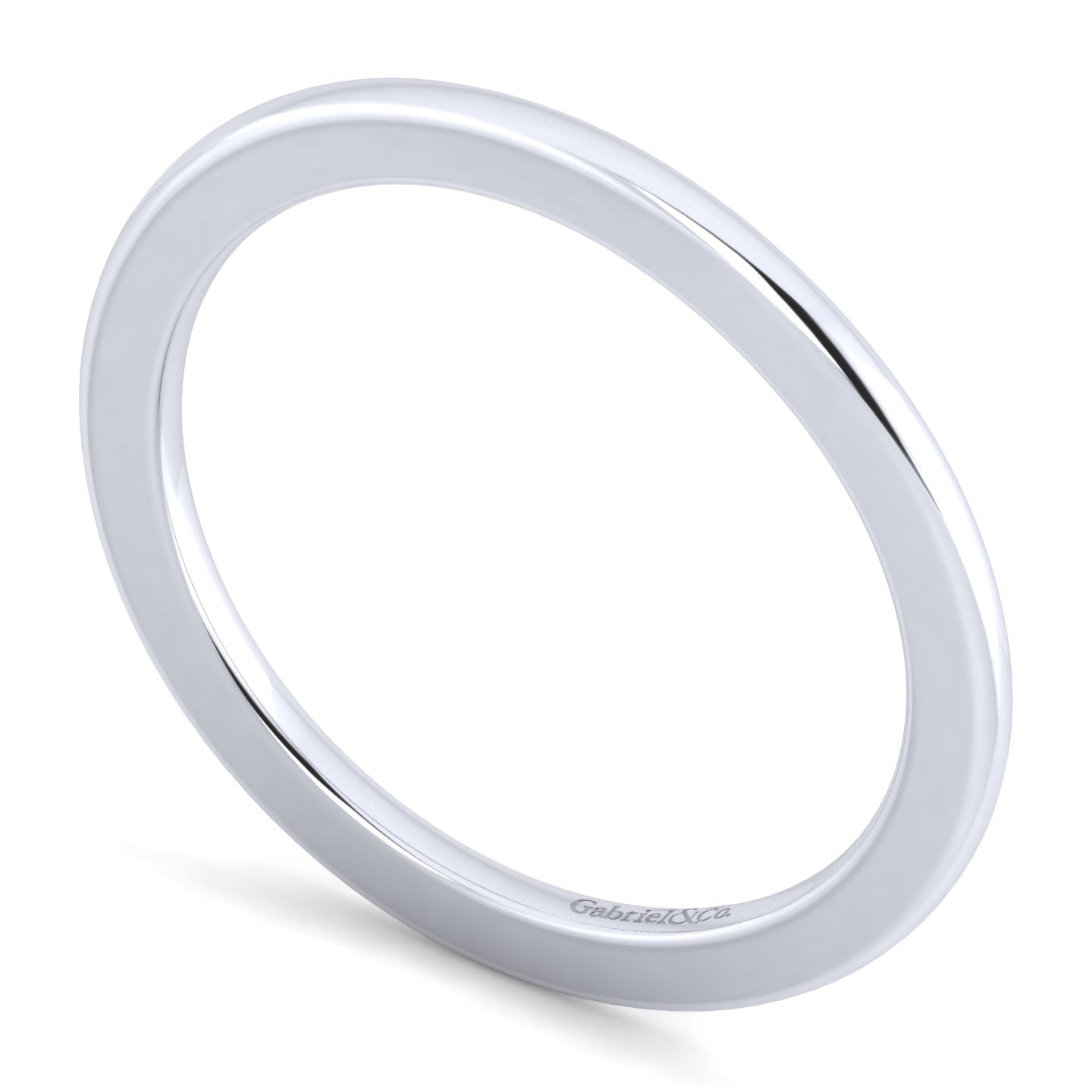 14K White Gold Matching Wedding Band - Shot 3