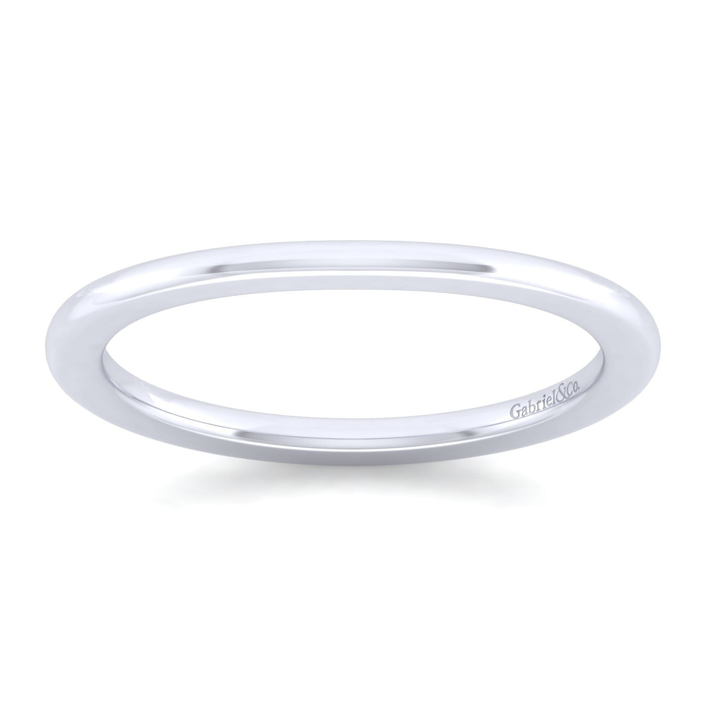 14K White Gold Matching Wedding Band - Shot 4