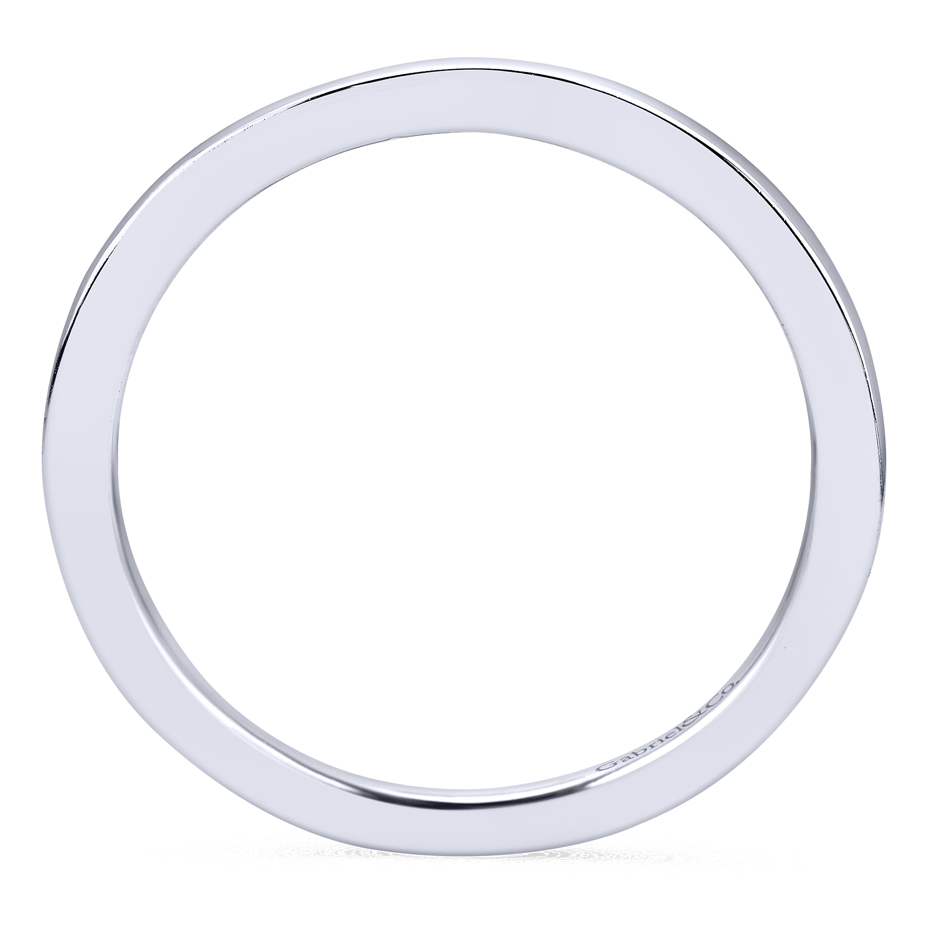 14K White Gold Matching Wedding Band - Shot 2