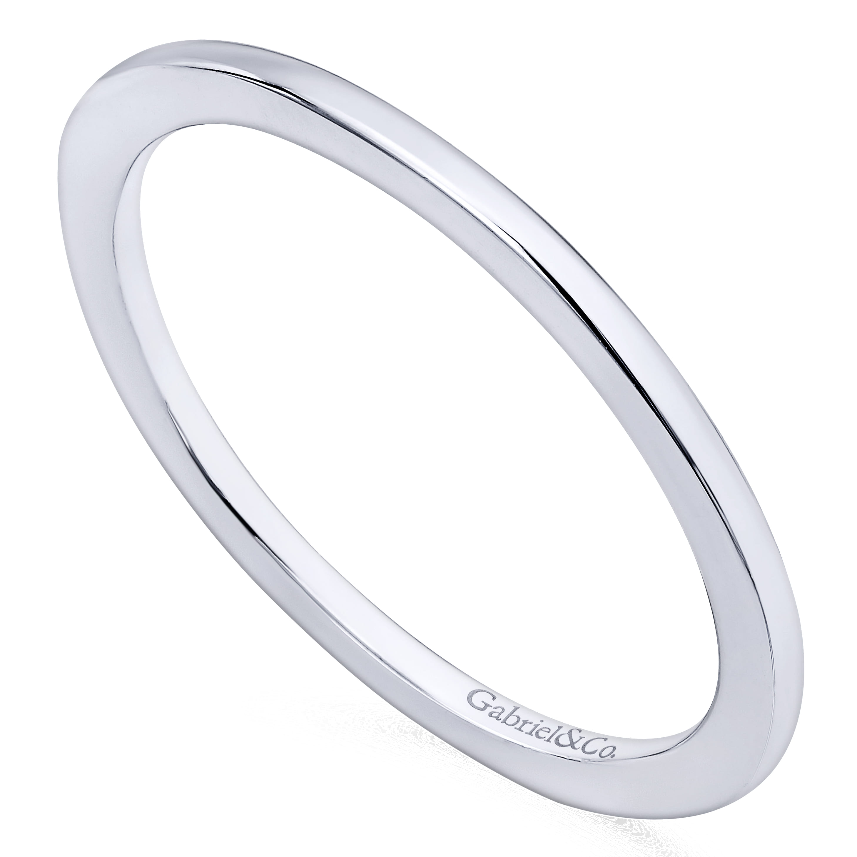 14K White Gold Matching Wedding Band - Shot 3