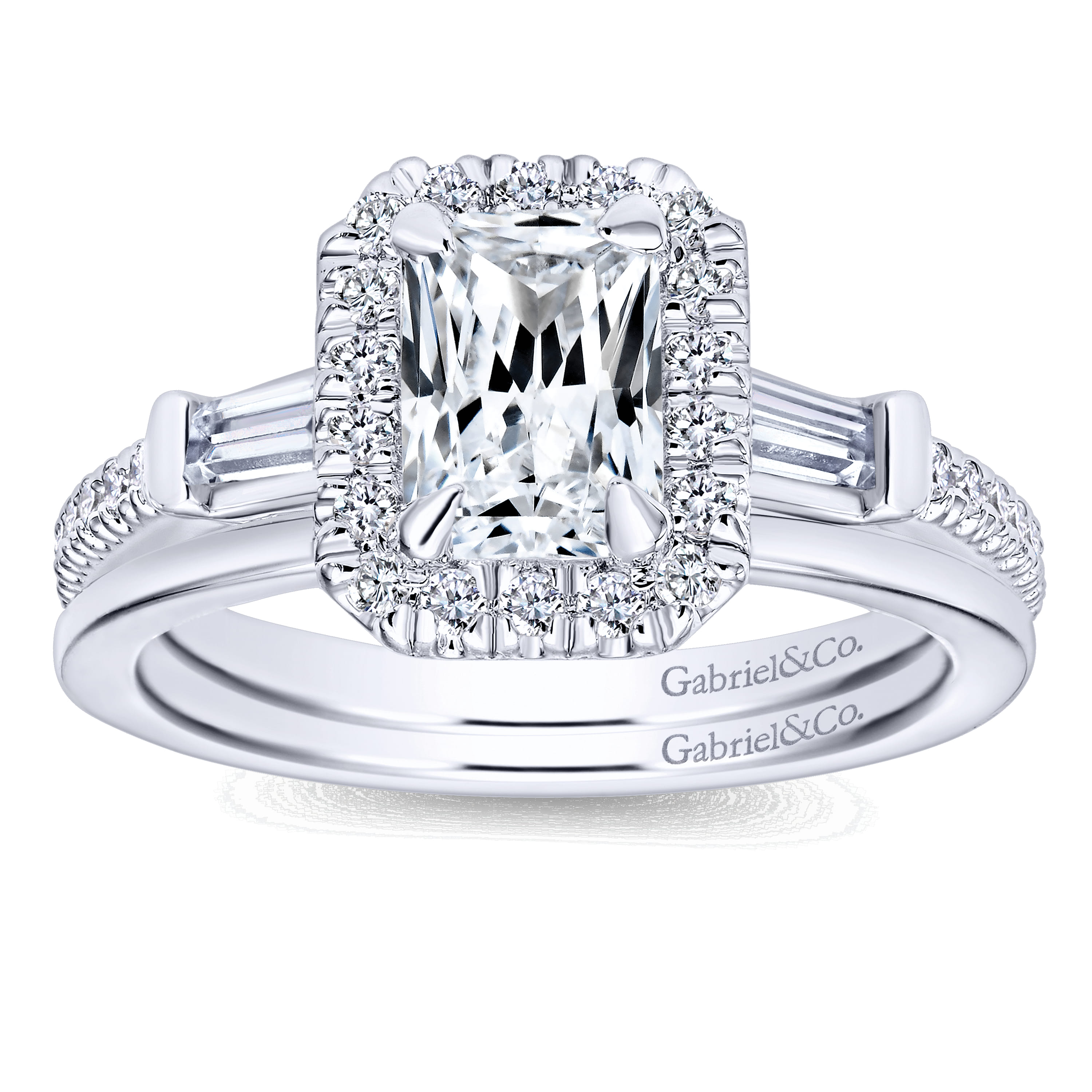 14K White Gold Matching Wedding Band - Shot 4