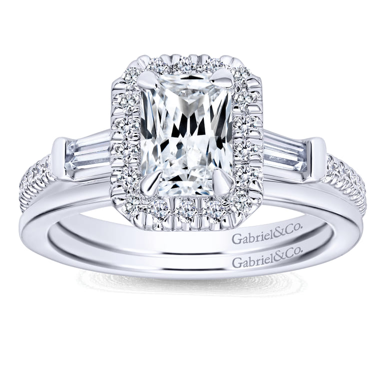 14K White Gold Matching Wedding Band - Shot 4