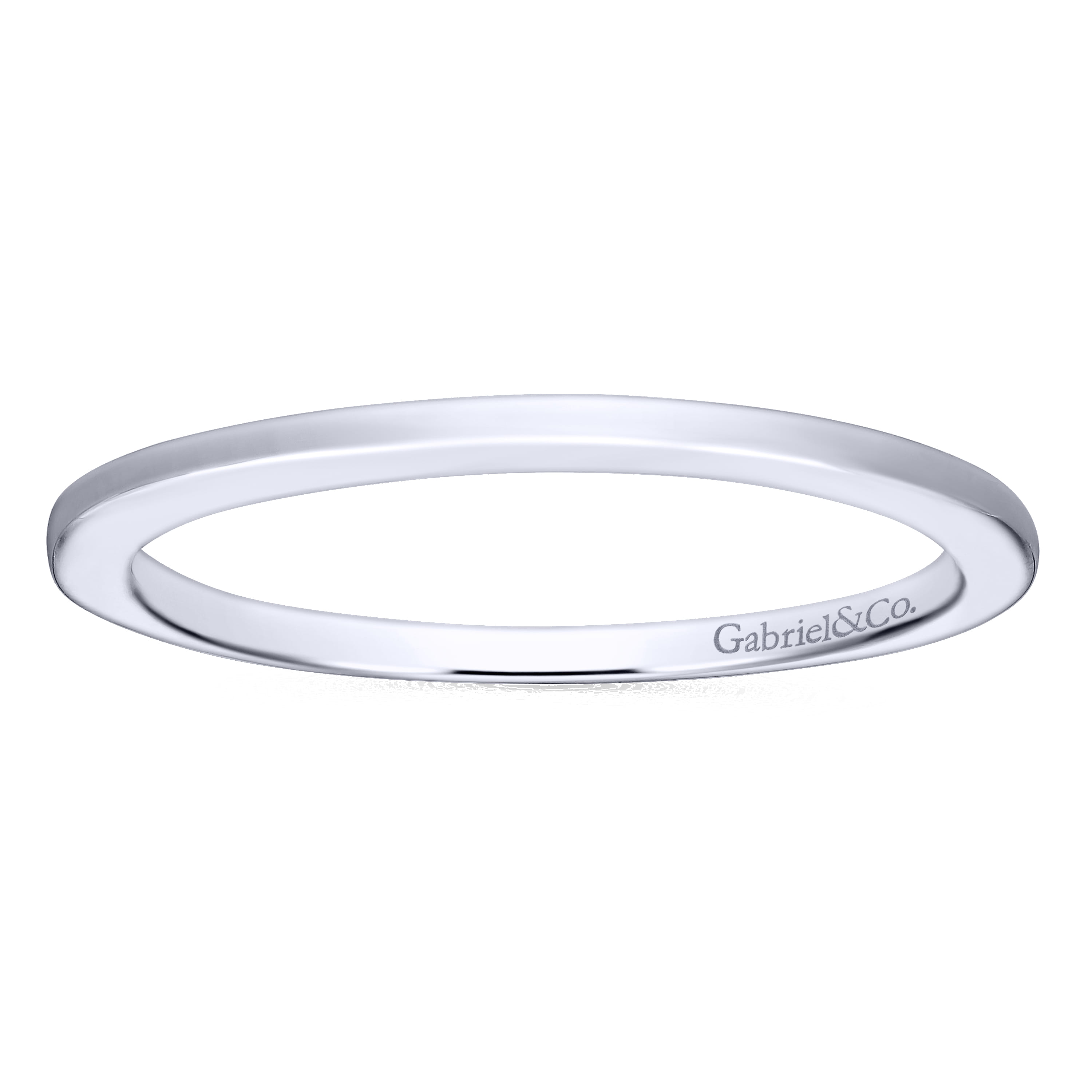 14K White Gold Matching Wedding Band - Shot 5