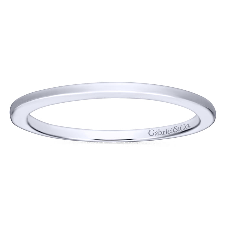 14K White Gold Matching Wedding Band - Shot 5