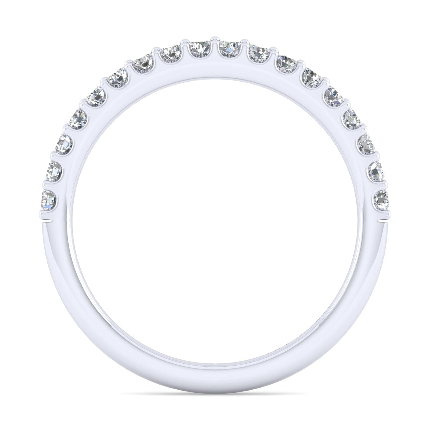14K White Gold Matching Wedding Band - 0.3 ct - Shot 2