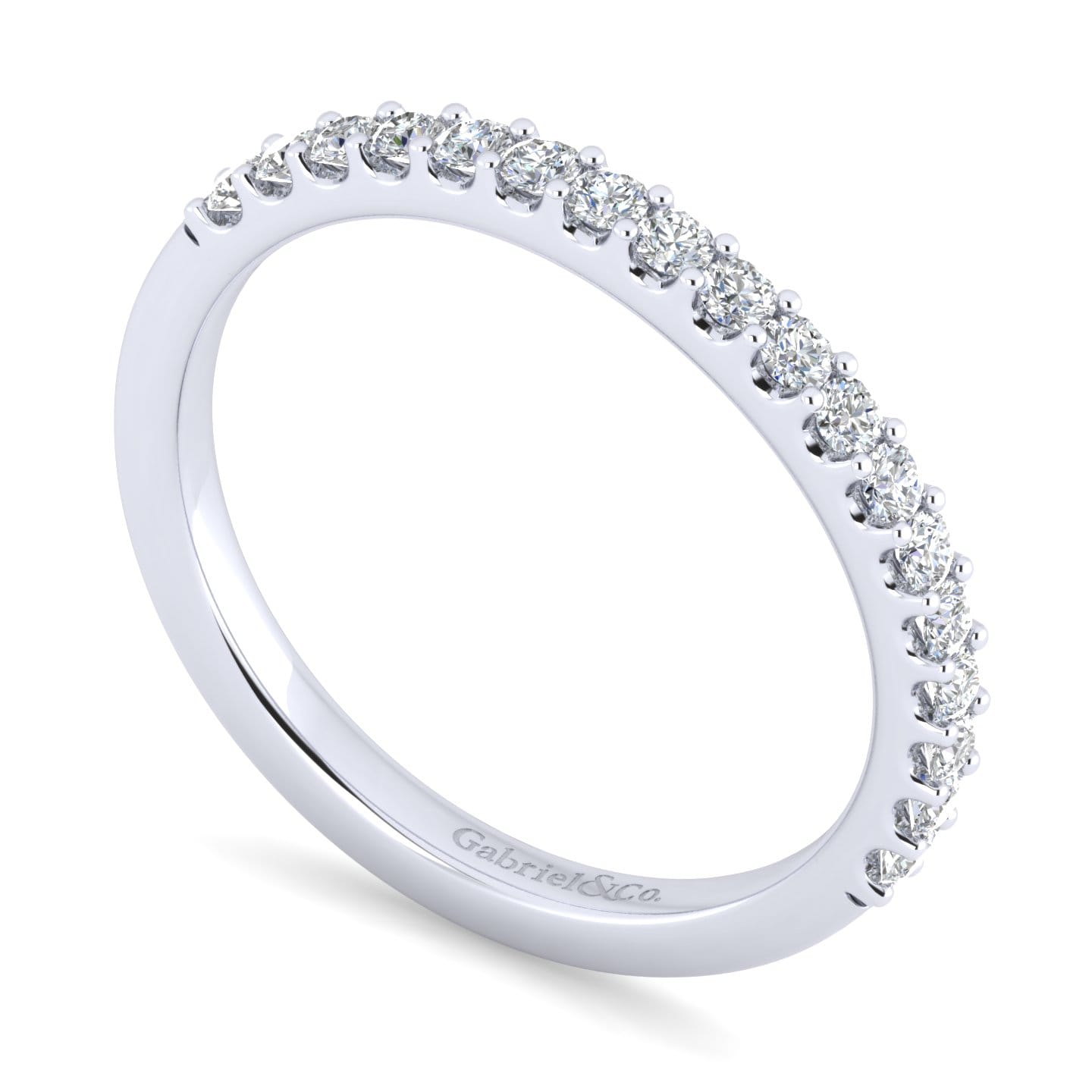 14K White Gold Matching Wedding Band - 0.3 ct - Shot 3