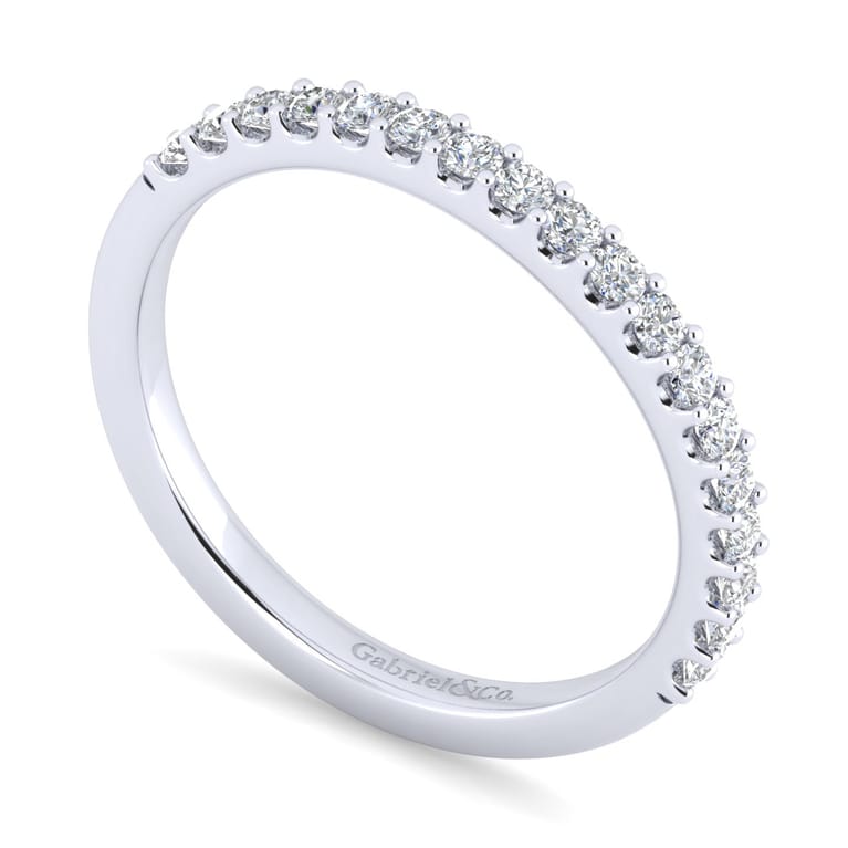 14K White Gold Matching Wedding Band - 0.3 ct - Shot 3