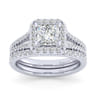 14K White Gold Matching Wedding Band - 0.3 ct