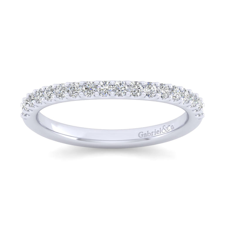 14K White Gold Matching Wedding Band - 0.3 ct - Shot 5