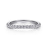 14K White Gold Matching Wedding Band - 0.14 ct