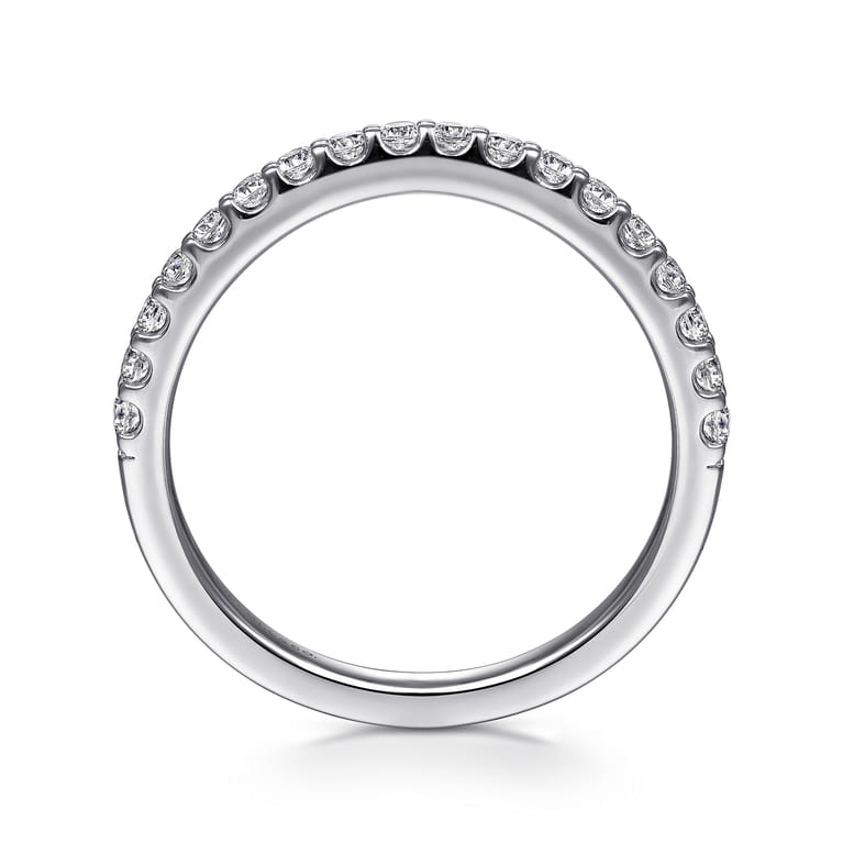 14K White Gold Matching Wedding Band - 0.14 ct - Shot 2
