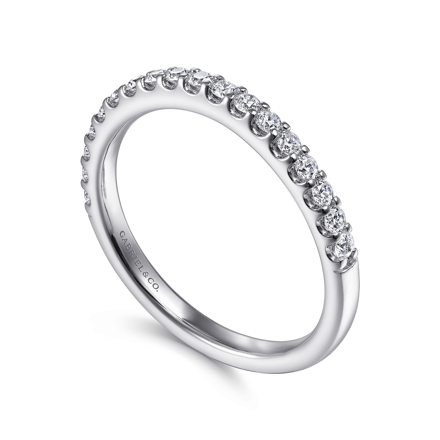 14K White Gold Matching Wedding Band - 0.14 ct - Shot 3