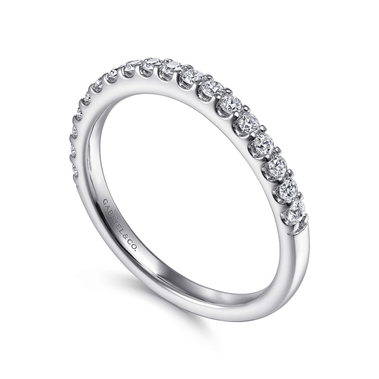 14K White Gold Matching Wedding Band - 0.14 ct - Shot 3