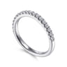 14K White Gold Matching Wedding Band - 0.14 ct