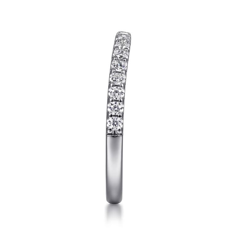 14K White Gold Matching Wedding Band - 0.14 ct - Shot 5