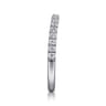 14K White Gold Matching Wedding Band - 0.14 ct
