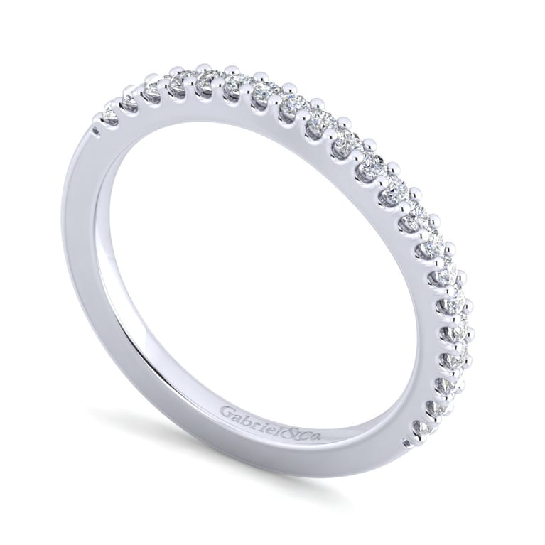 14K White Gold Matching Wedding Band - 0.27 ct - Shot 3
