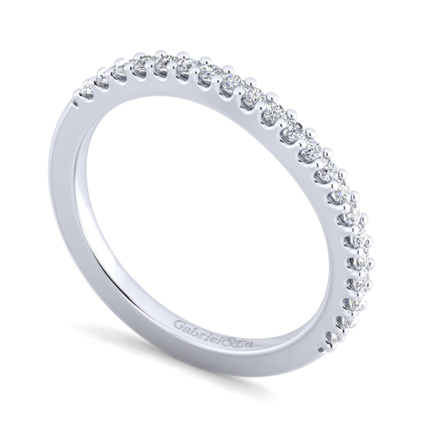 14K White Gold Matching Wedding Band - 0.27 ct - Shot 3