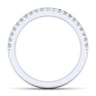 14K White Gold Matching Wedding Band - 0.27 ct