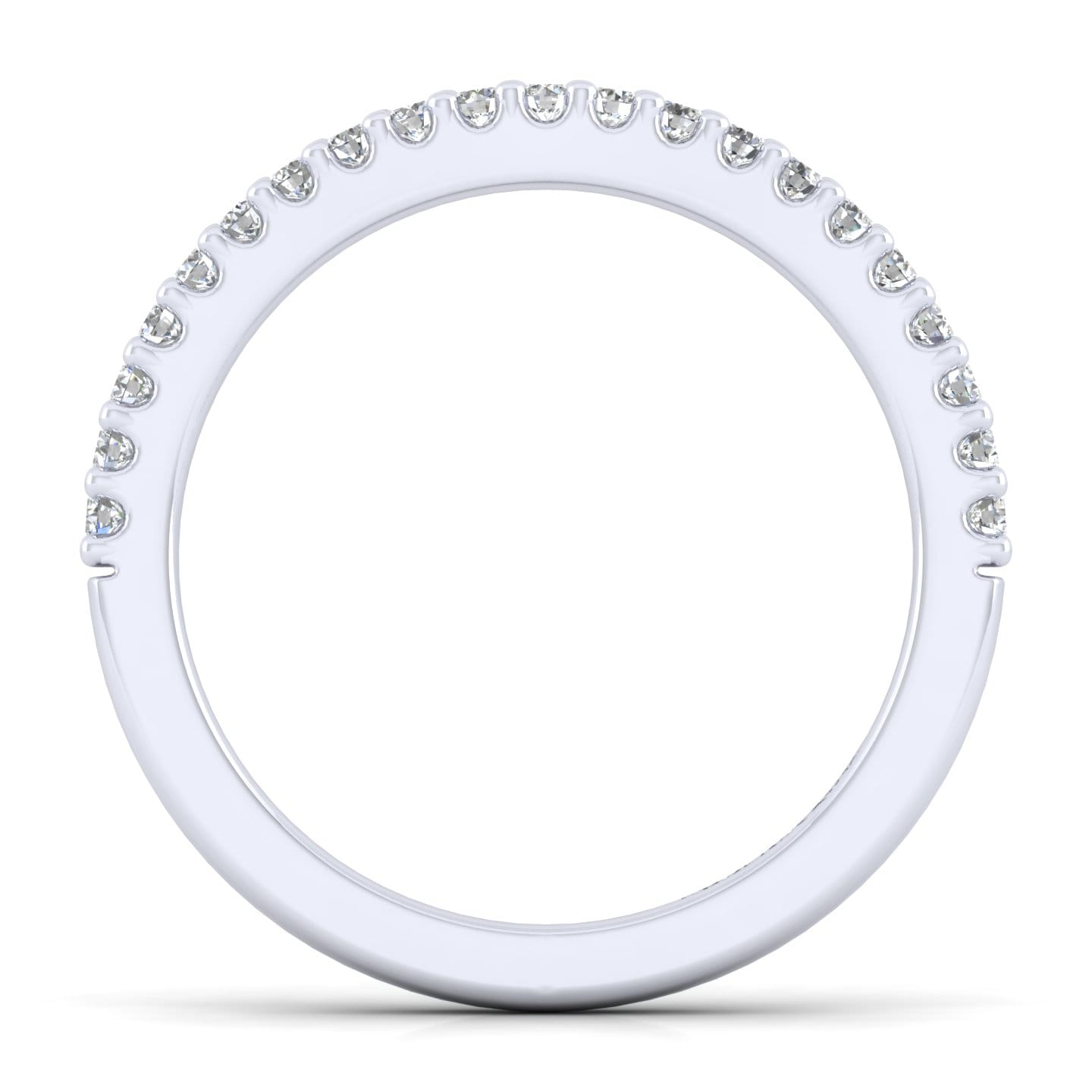 14K White Gold Matching Wedding Band - 0.27 ct - Shot 2
