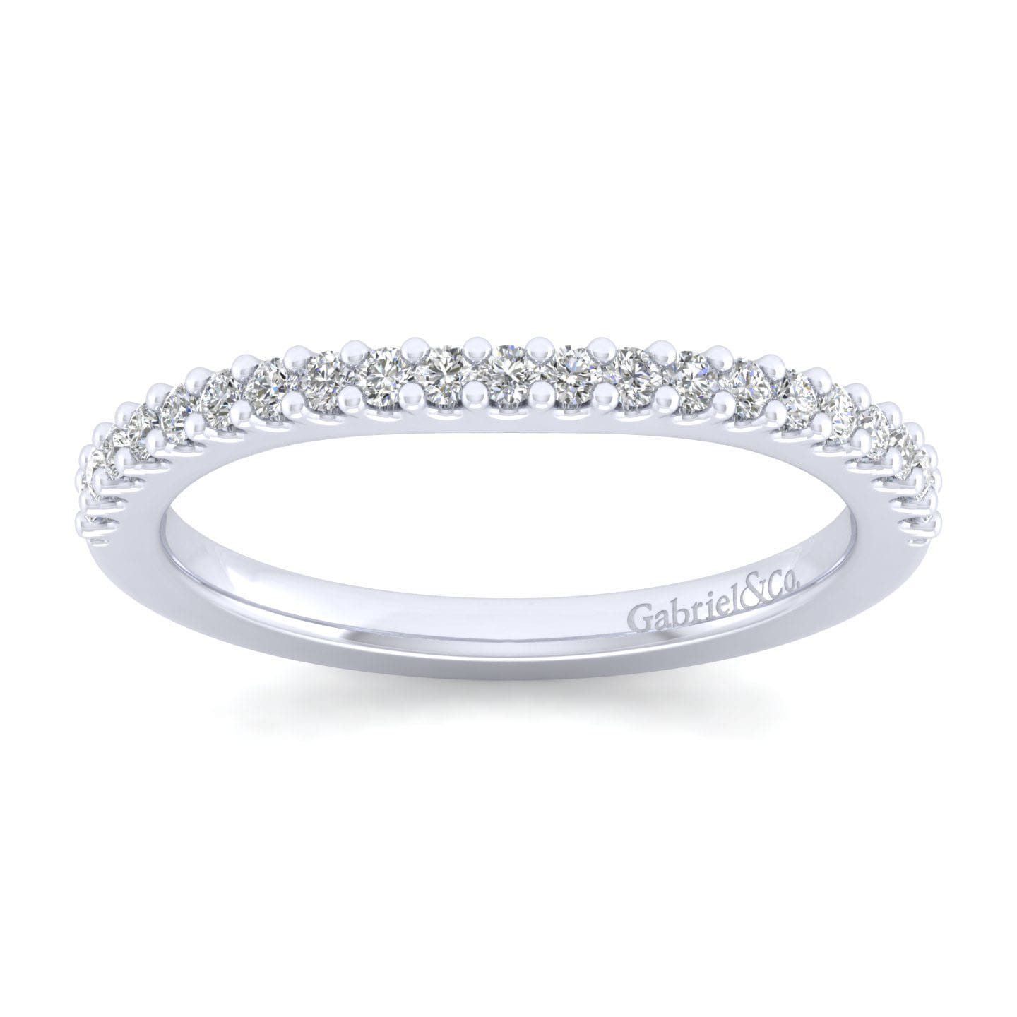 14K White Gold Matching Wedding Band - 0.27 ct - Shot 4