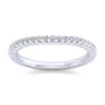 14K White Gold Matching Wedding Band - 0.27 ct