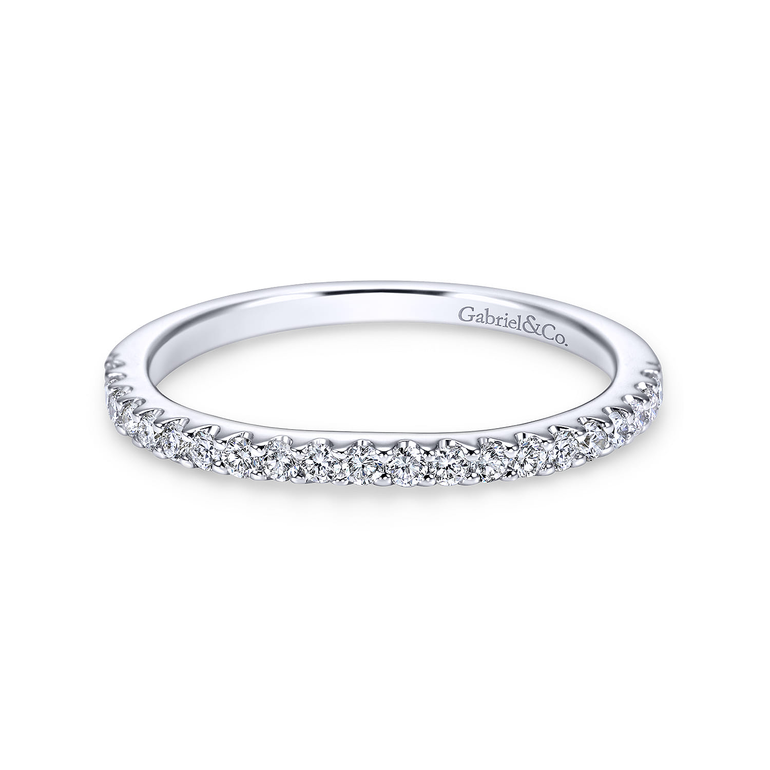 14K White Gold  Matching Wedding Band - 0.27 ct - Shot 1