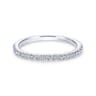 14K White Gold  Matching Wedding Band - 0.27 ct