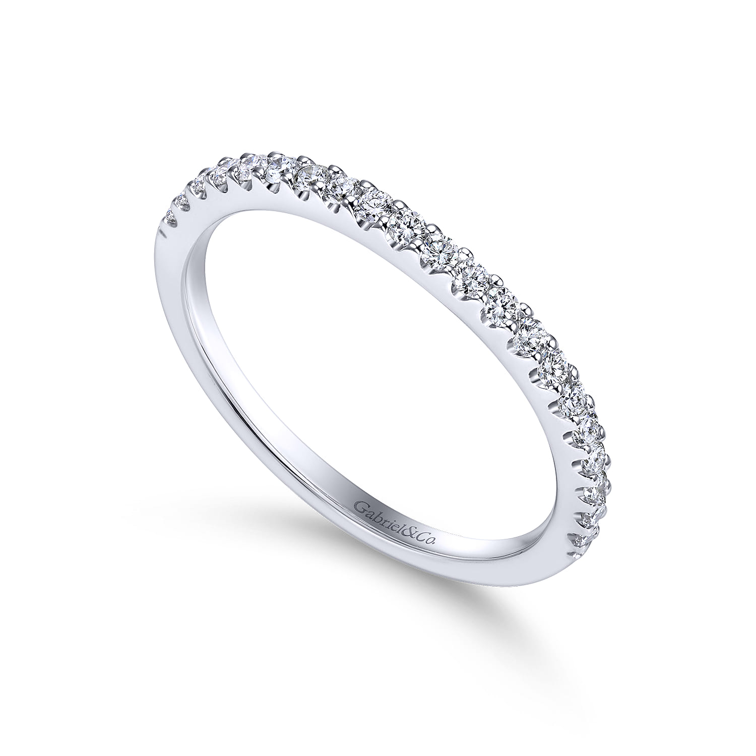 14K White Gold  Matching Wedding Band - 0.27 ct - Shot 3