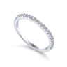 14K White Gold  Matching Wedding Band - 0.27 ct