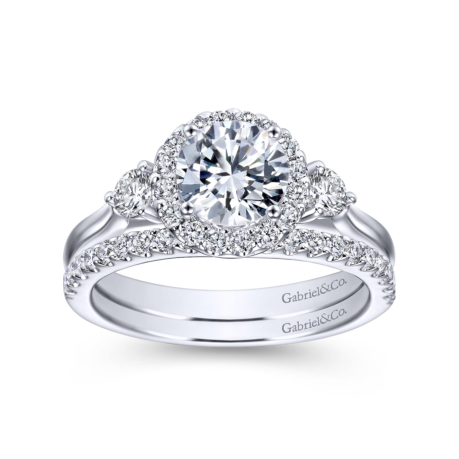 14K White Gold  Matching Wedding Band - 0.27 ct - Shot 4
