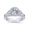 14K White Gold  Matching Wedding Band - 0.27 ct