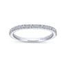 14K White Gold  Matching Wedding Band - 0.27 ct