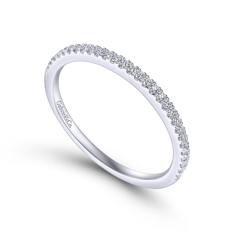 14K White Gold Matching Wedding Band - 0.14 ct - Shot 3