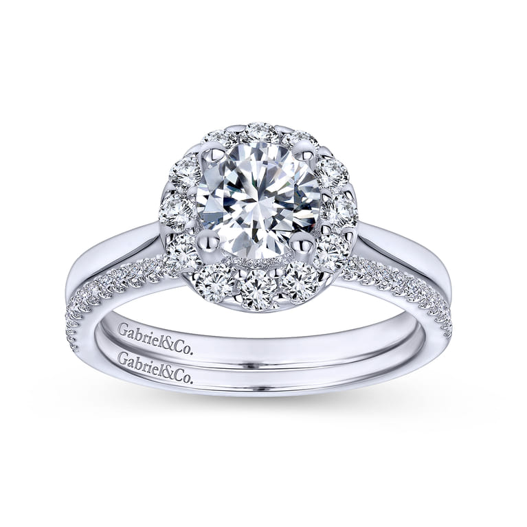 14K White Gold Matching Wedding Band - 0.14 ct - Shot 4