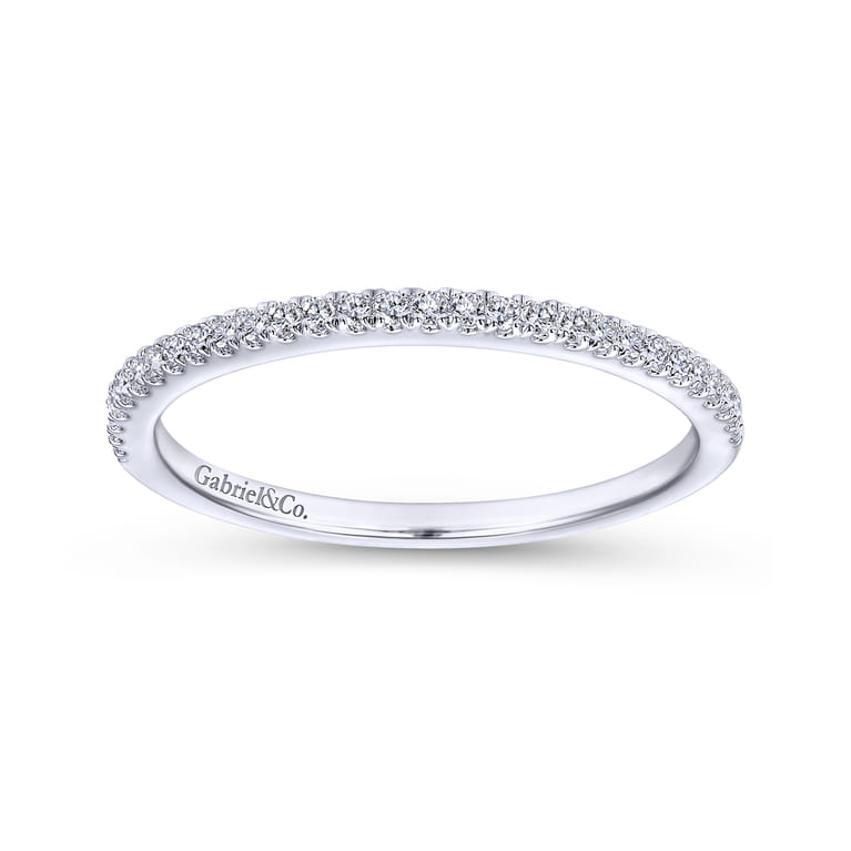 14K White Gold Matching Wedding Band - 0.14 ct - Shot 5