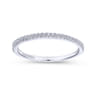 14K White Gold Matching Wedding Band - 0.14 ct