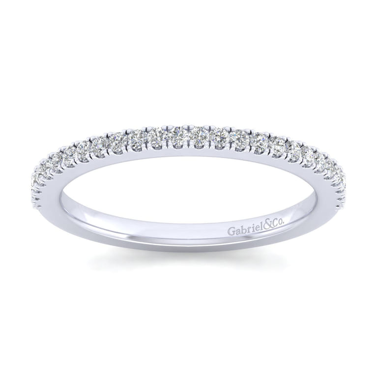 14K White Gold Matching Wedding Band - 0.25 ct - Shot 4