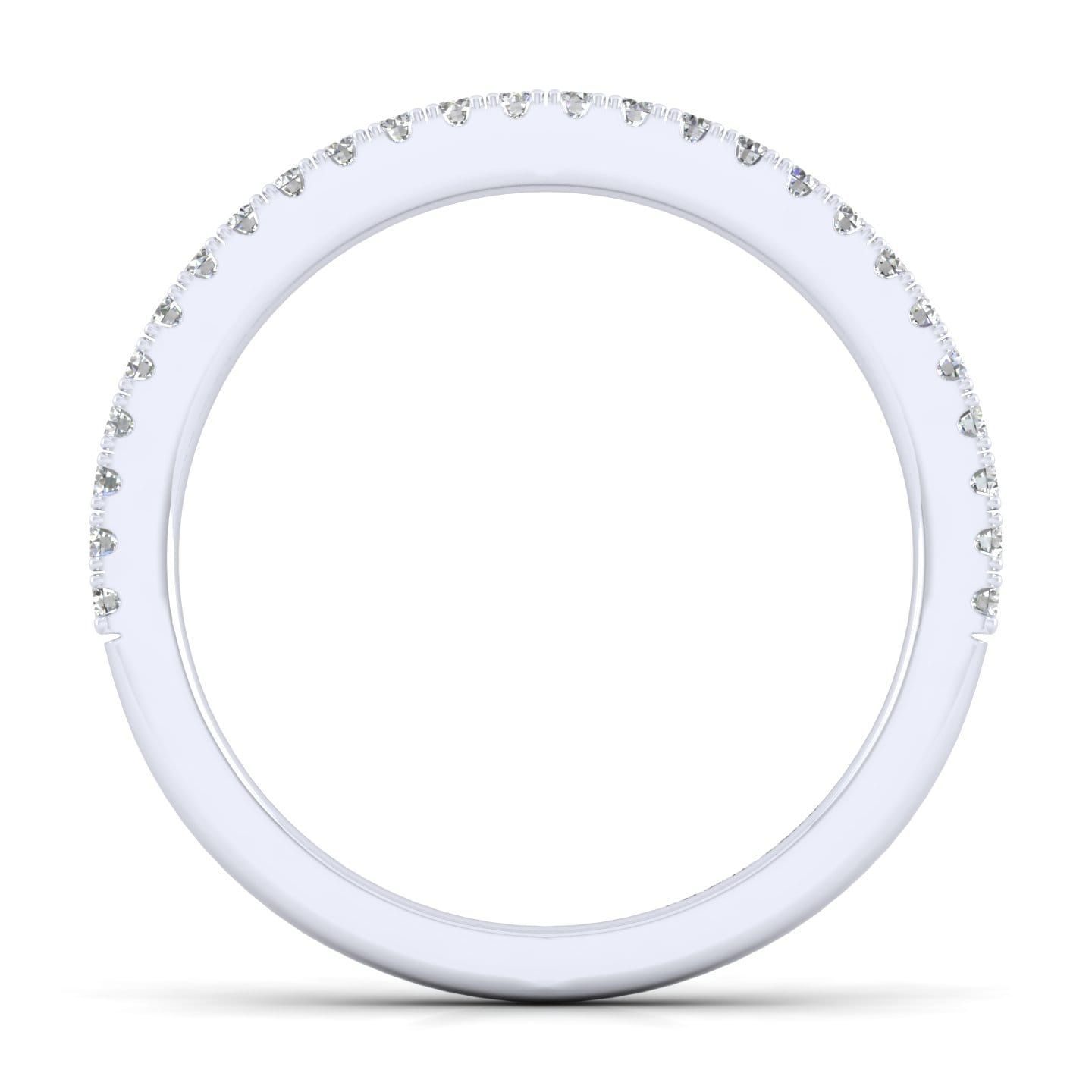 14K White Gold Matching Wedding Band - 0.25 ct - Shot 2