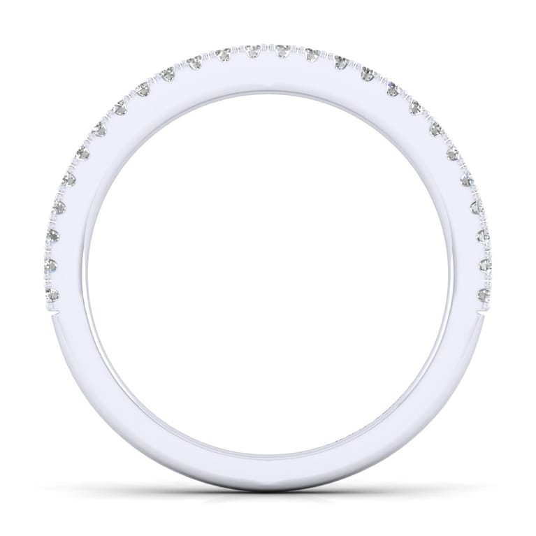 14K White Gold Matching Wedding Band - 0.25 ct - Shot 2