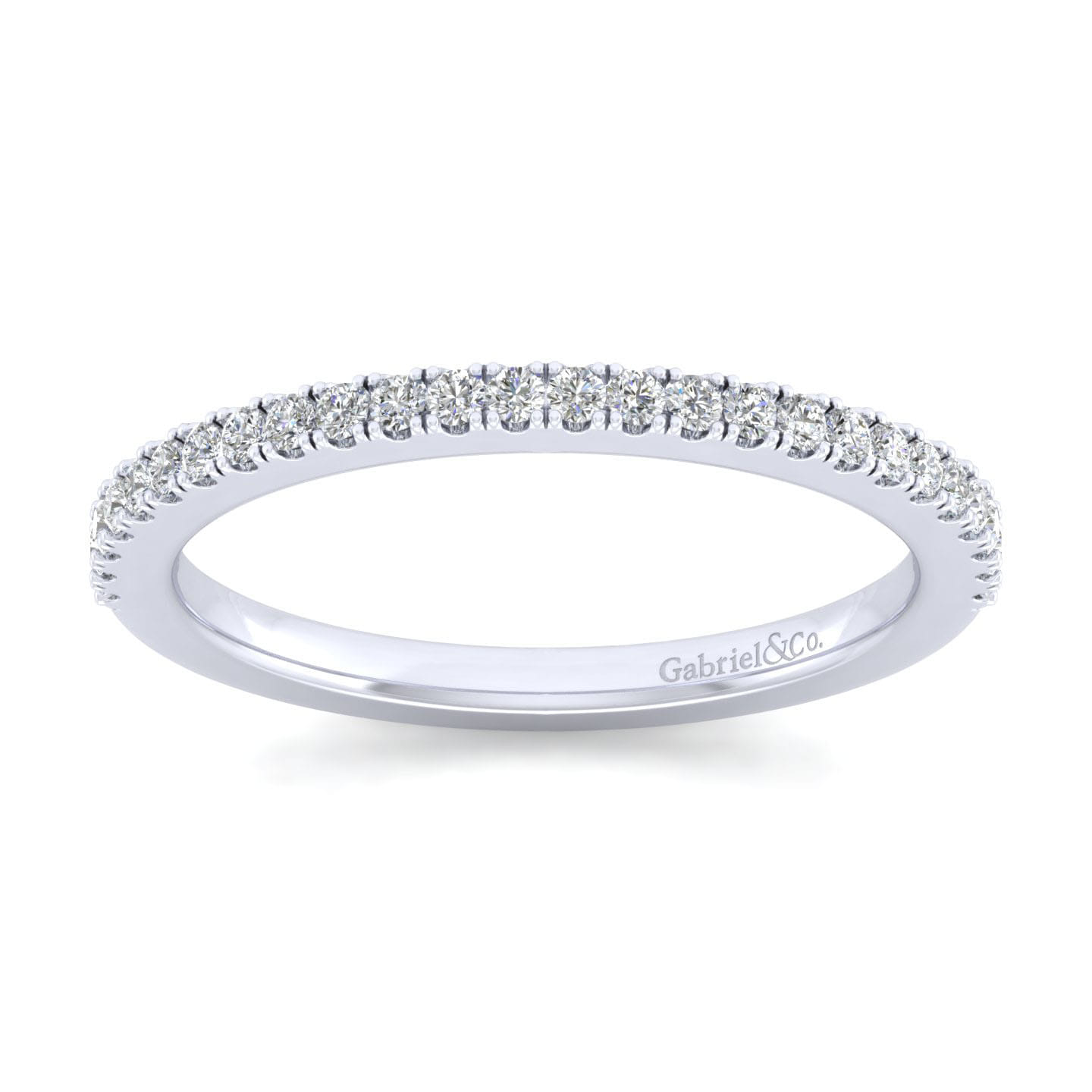 14K White Gold Matching Wedding Band - 0.25 ct - Shot 4