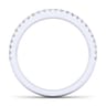 14K White Gold Matching Wedding Band - 0.25 ct