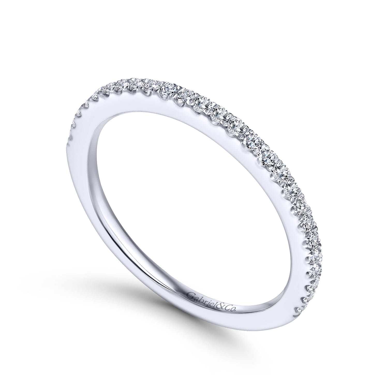 14K White Gold Matching Wedding Band - 0.23 ct - Shot 3