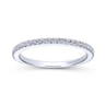 14K White Gold Matching Wedding Band - 0.23 ct