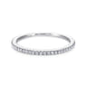14K White Gold  Matching Wedding Band - 0.14 ct