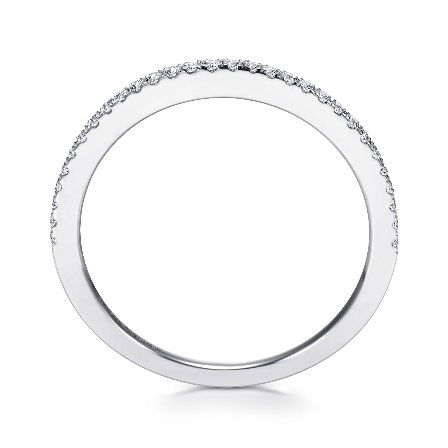 14K White Gold  Matching Wedding Band - 0.14 ct - Shot 2