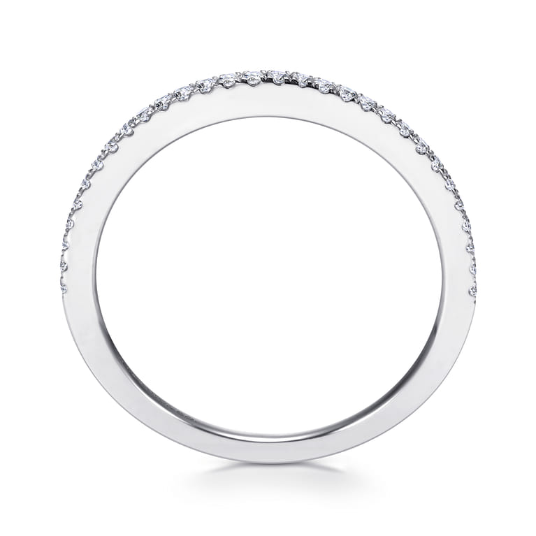 14K White Gold  Matching Wedding Band - 0.14 ct - Shot 2